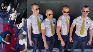Bodypainting Lufthansa-CSD-Promotion