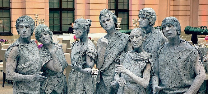 Bodypainting Statuen Living Dolls