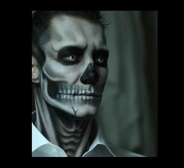 Halloween Facepainting Skull Totenkopf