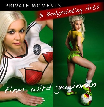 Privat Bodypainting Fotoshooting Fussball Trikot Deutschland