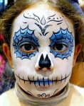 Halloween Kinderschminken Facepainting tag der toten
