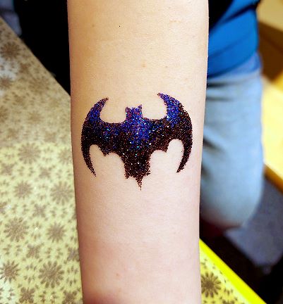 Glitzertattoos Glitzer Tattoos Batman