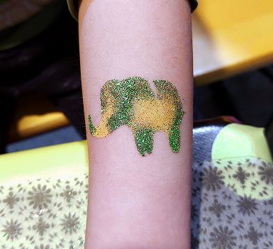 Glitzertattoos Glitzer Tattoos Elefant