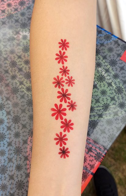 Airbrush Tattoo Blumen 2