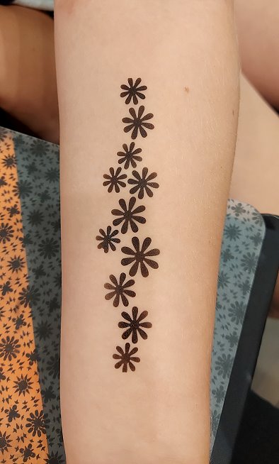 Airbrush Tattoo Blumen 3