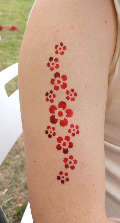 Airbrush Tattoo Blumen