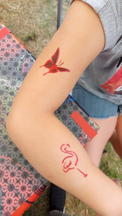 Airbrush Tattoo Flamingo