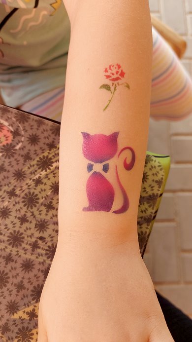 Airbrush Tattoo Katze