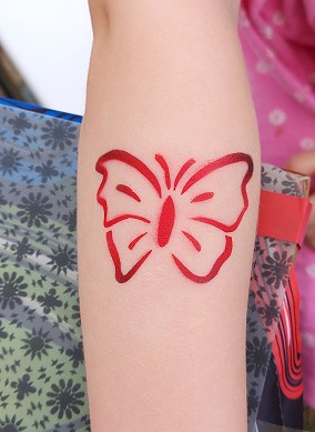 Airbrush Tattoo Schmetterling 1