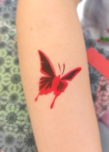 Airbrush Tattoo Schmetterling