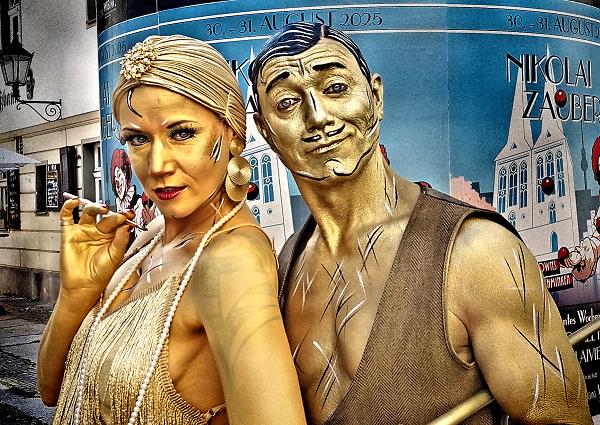 Goldene 20er Facepainting Lametta nikolaizauber 2025