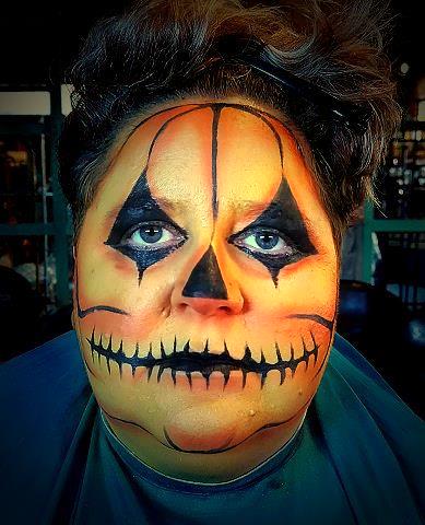 Halloween Schminken Kürbis