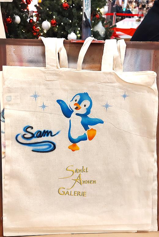 Live Airbrush Jutebeutel Weihnachten 2025