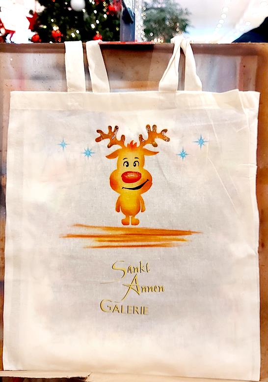 Live Airbrush Jutebeutel Weihnachten 2025
