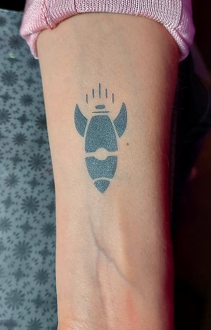 Airbrush Tattoo Rakete