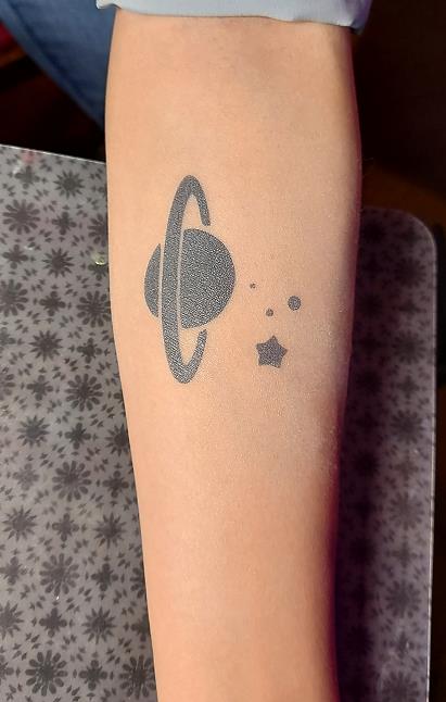 Airbrush Tattoo Saturn